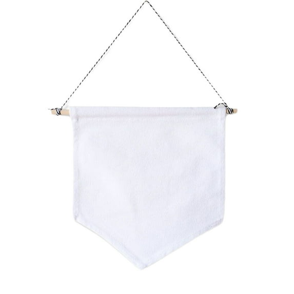 Reversible Blank Canvas Wall Hanging Tapestry DIY Customizable Banner for Badge and Photo Display, Room Decor Celebration Backdrops with Included Hanging Clips