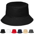 thumbnail image 1 of Reversible Bucket Hat For Men Women Summer Travel Beach Outdoor Fishing Hat 100% Cotton - Black, 1 of 4