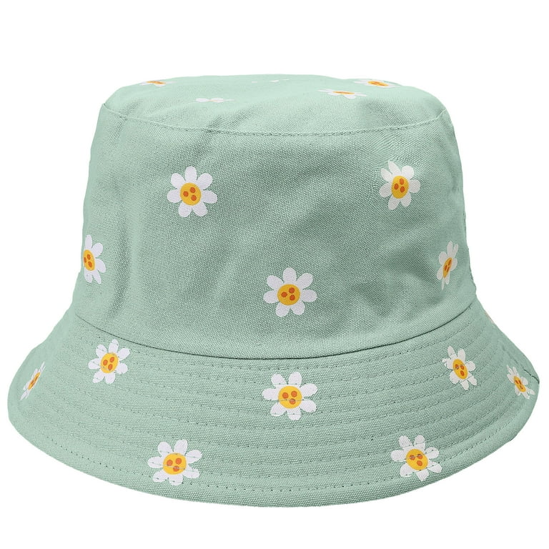 Reversible Bucket Hat For Men Women Summer Travel Beach Outdoor Fishing Hat  100% Cotton - J876-Sage 