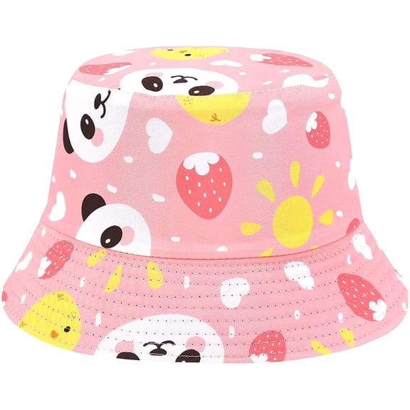Wear Sierra Reversible Bucket Hat for Women, Men Summer Design, Wide Brim 21" Pink, One Size