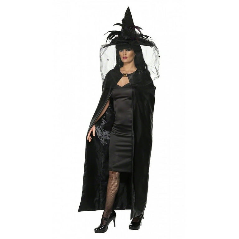Deluxe Witch Cape Adult Black Deluxe Witch Cape Adult Black