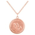 thumbnail image 1 of Reversible Capricorn Zodiac Sign Charm Coin Pendant Necklace in Solid Gold (22 Inches), 1 of 4