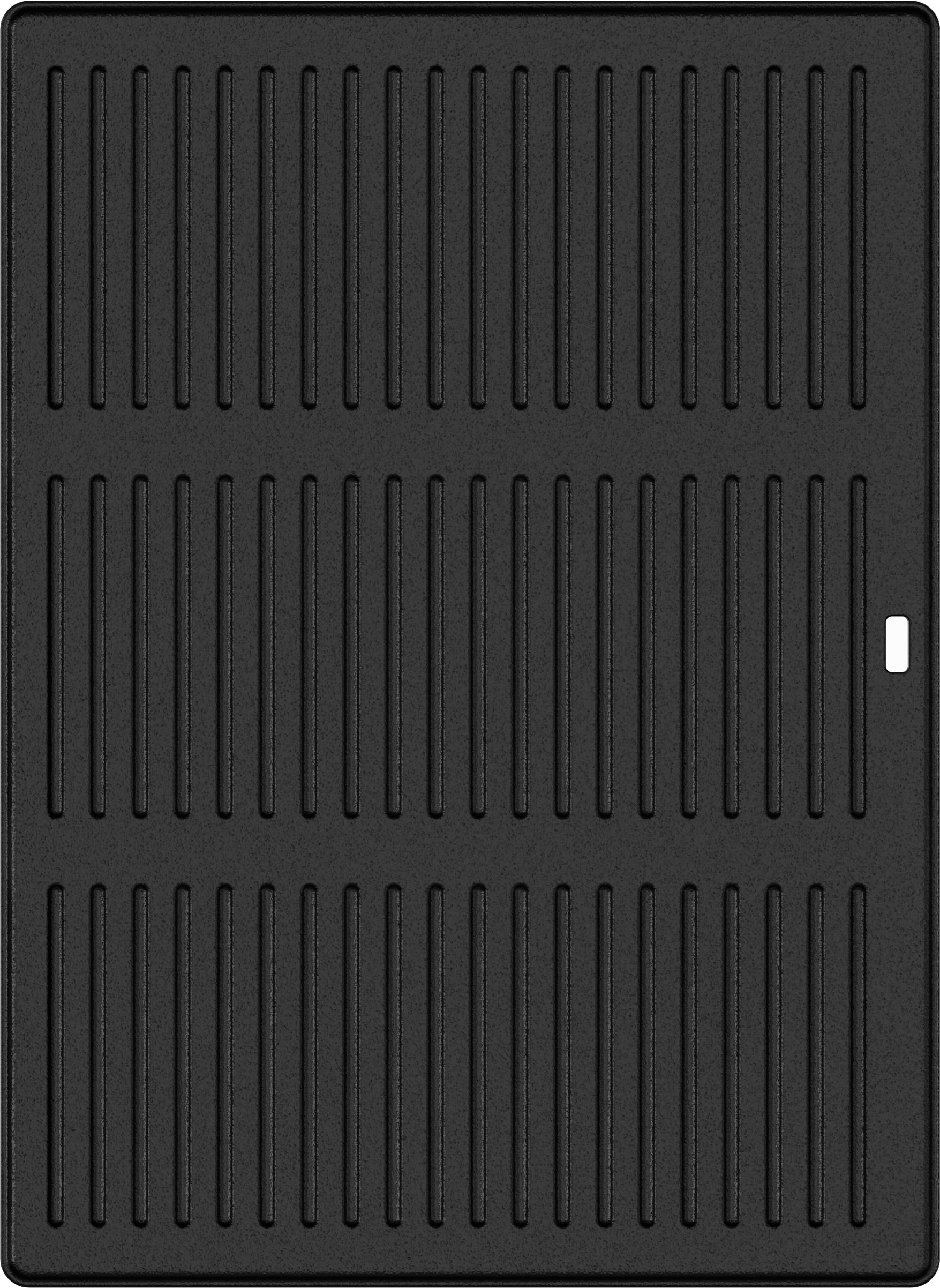 Reversible Cast Iron Grill Griddle, 18x14 Inch Double Sided Pre-Seasoned, 0.8" Thick Flat Top & Ribbed Plate for Outdoor Cooking, Fits Most 18-22 Inch Gas & Charcoal Grills