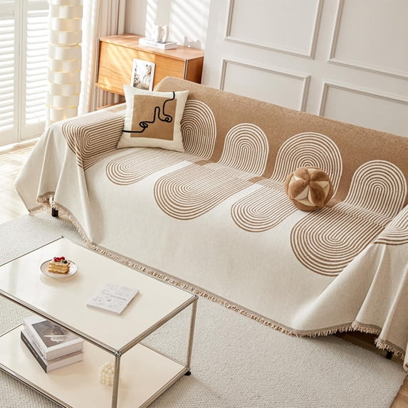 Reversible Chenille Sofa Cover, Chenille Double Sided Sofa Towel, Double-Sided Couch Cover Comfy Chenille Sofa Covers, All Seasons