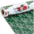 thumbnail image 1 of Reversible Christmas Deer Wrapping Paper, 17 Inch x 33 Feet (47 sq.ft) Classic Green Tree and Reindeer Design with “Merry Christmas” Script for Holiday, Xmas, Season Party Celebration, 1 of 14