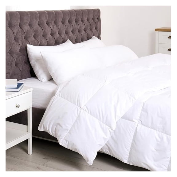 Reversible Comforter - Polyester and Rayon Derived from Bamboo Duvet Insert, All-Season, Down Filling - Machine Washable