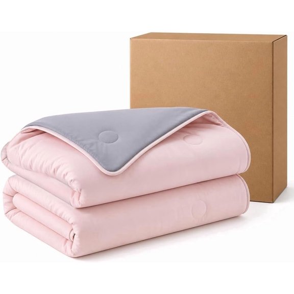 Reversible Cooling Blanket for Hot Sleepers Size, Ultra Soft Cooling Comforter Breathable, Light Weight Cold Blanket Machine Washable Summer Bedding for Night Sweats, Ice