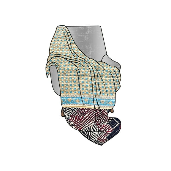 Reversible Cotton Kantha Throw Blanket by Kantha Originals