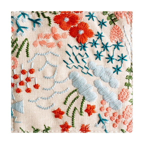 Reversible Cotton Linen Coasters With Intricate Embroidery For Heat Insulation And Practical Use In Homes Decors