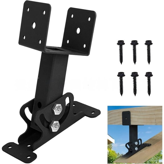 Reversible Deck Post Anchor Base Bracket Kit for Wood Fence Pergola