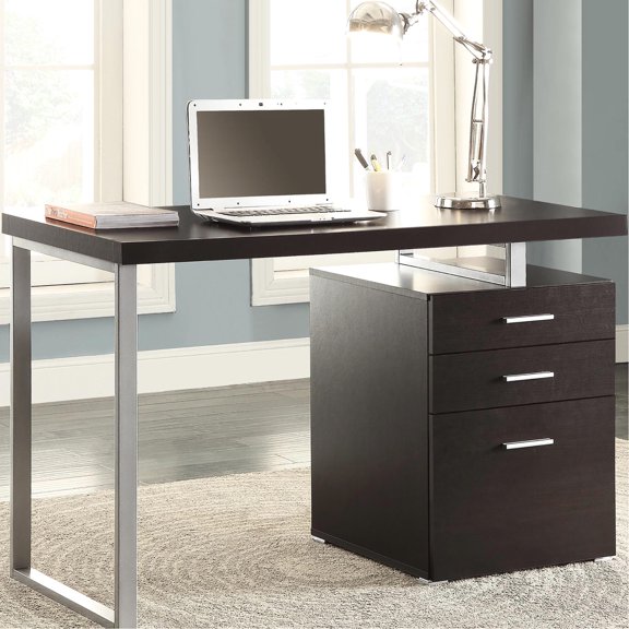 Reversible Desk with 3 Storage Drawers / Ideal for Home Work Environments