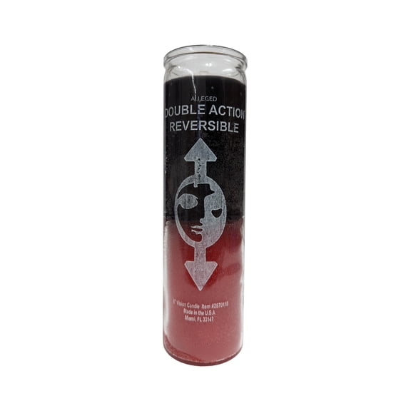 Reversible (Double Action Reversible) Black/Red 2-Color Candle