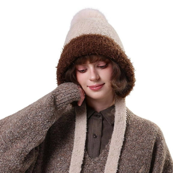 Reversible Double Layer Knit Hat With Thermal Ear For Cold Weather Outdoor Activities Womens Knit Beanie Hat Fleece Lined Winter