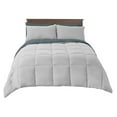 thumbnail image 1 of Reversible Down Comforter, Medium Warmth (44-Ounces of Fill) King-California King Size Blanket, Navy-Grey, 1 of 7