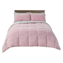 Reversible Down Comforter, Medium Warmth (49-Ounces of Fill) Oversized King Blanket, -Grey