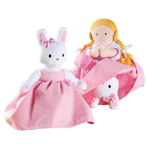 Reversible Easter Bunny Flip Flop Doll, Topsy Turvy Plush Toy, 10 ½” High