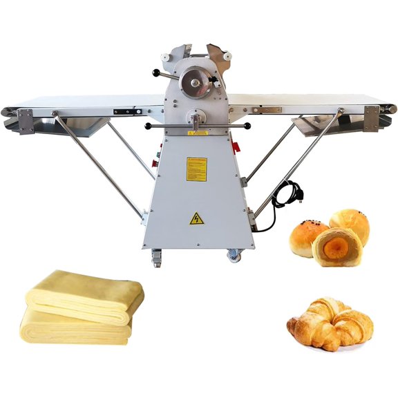 Reversible Foldable Dough Sheeter Vertical Commercial Danish Pastry Bakery Machine Pasta Pizza Dough Roller Sheeter 220V
