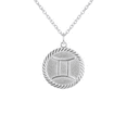 thumbnail image 1 of Reversible Gemini Zodiac Sign Charm Coin Pendant Necklace in Solid Gold (20 Inches), 1 of 4