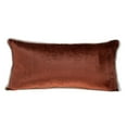 thumbnail image 1 of Reversible Gold and Brown Lumbar Velvet Throw Pillow, 1 of 5