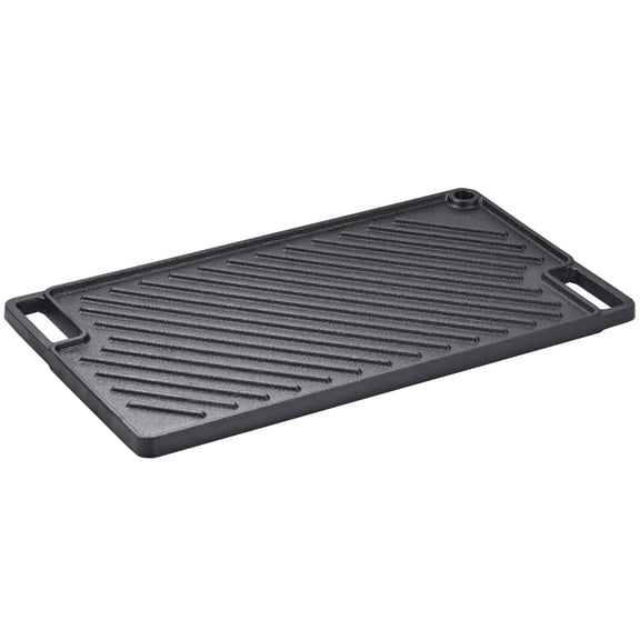 Reversible Grill/Griddle, 9.7"x16.7" Pre-Seasoned Cast Iron Griddle, Rectangular