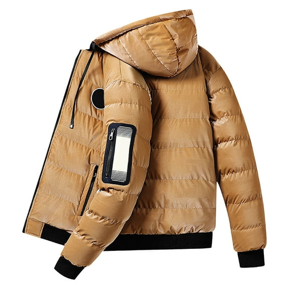 Reversible Hooded Jacket Heavy Duty Winter Coat With Detachable Lined Hood For Extreme Cold Weather And Warmth