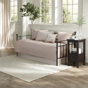 Reversible Khaki Daybed Bedding Set Cotton Quilted Comfort CottageInspired Twin Size