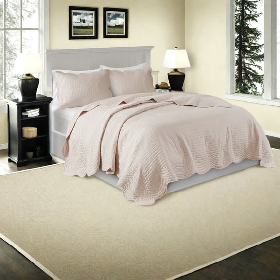 Reversible King Bedding Sets Microfiber Quilted Farmhouse Style Lightweight Summer Layer
