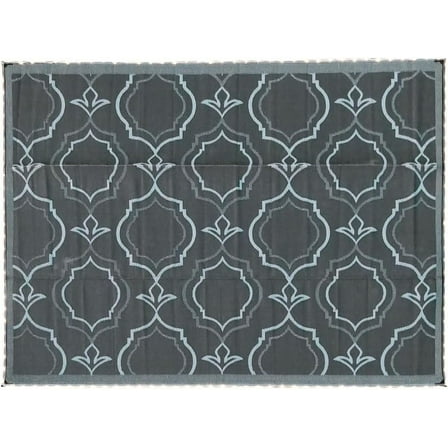 Reversible LED Illuminated RV Patio Mat - Magnolia Design | 9’ x 12’ - Perfect for Camping and Outdoor Use