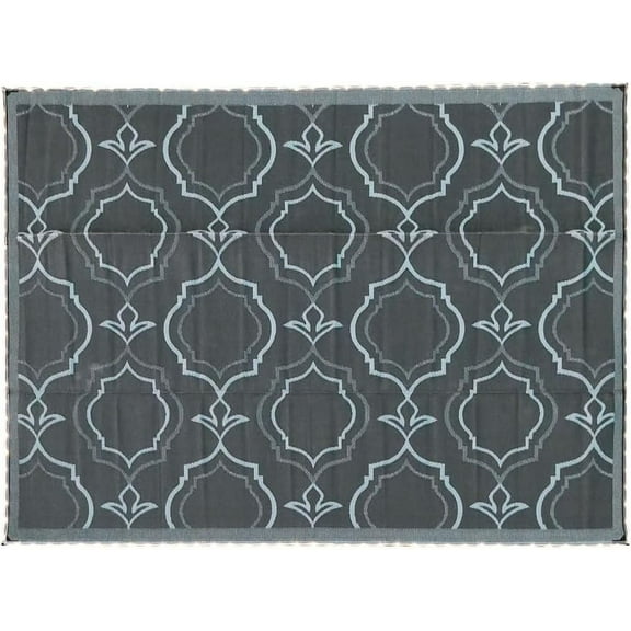 Reversible LED Illuminated RV Patio Mat - Magnolia Design | 9’ x 12’ - Perfect for Camping and Outdoor Use