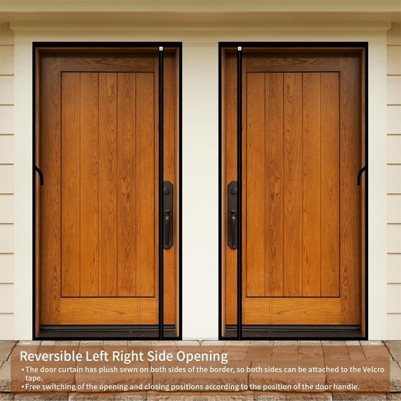 Reversible Left Right Side Opening Screen Door Mesh Magnetic Closure ...