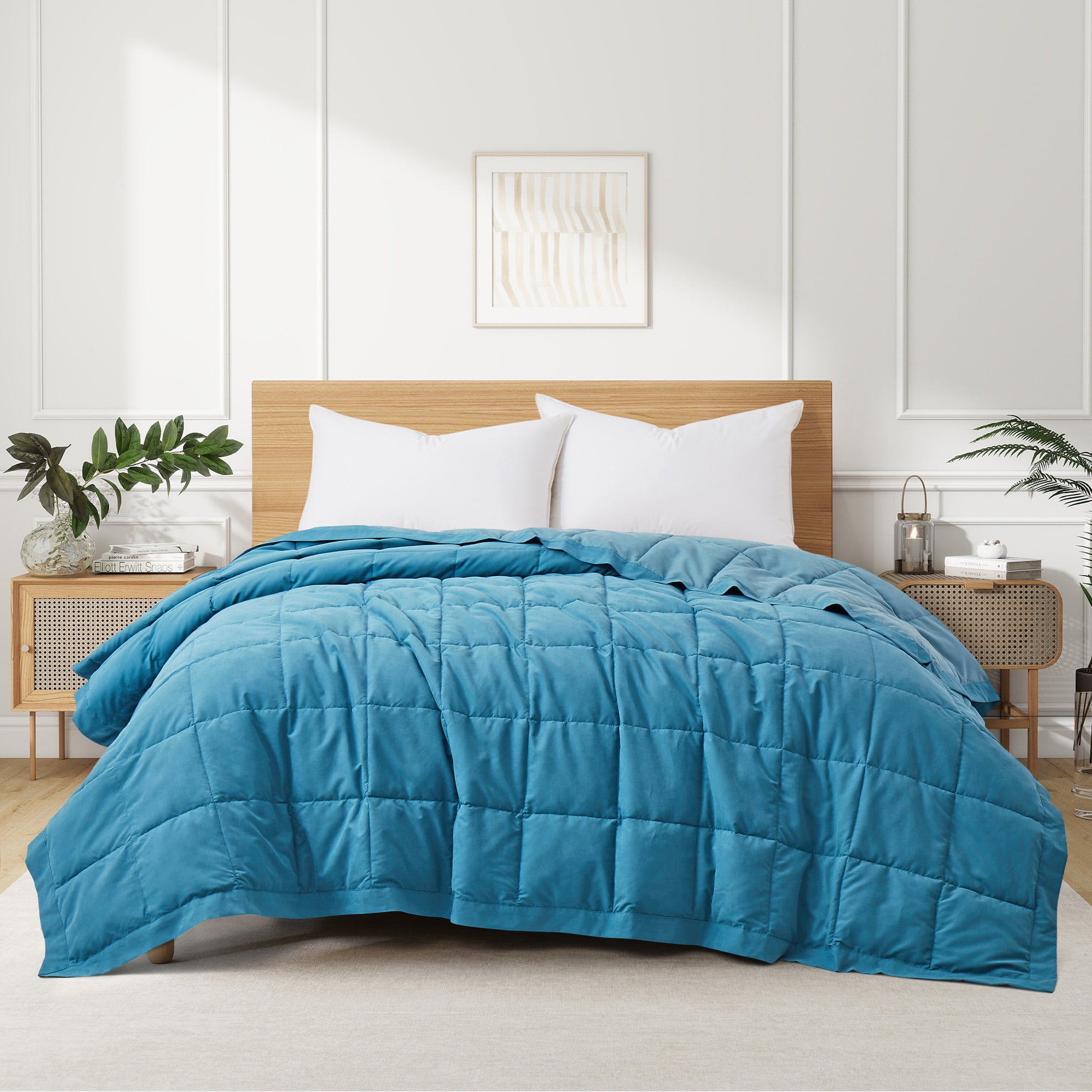 Mainstays Solid King Down Alternative Blanket in Gray Walmart