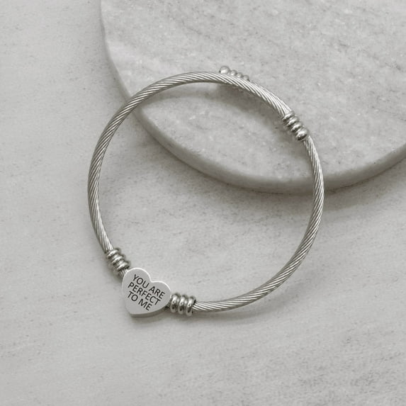 Reversible Love Heart Cable Bracelets