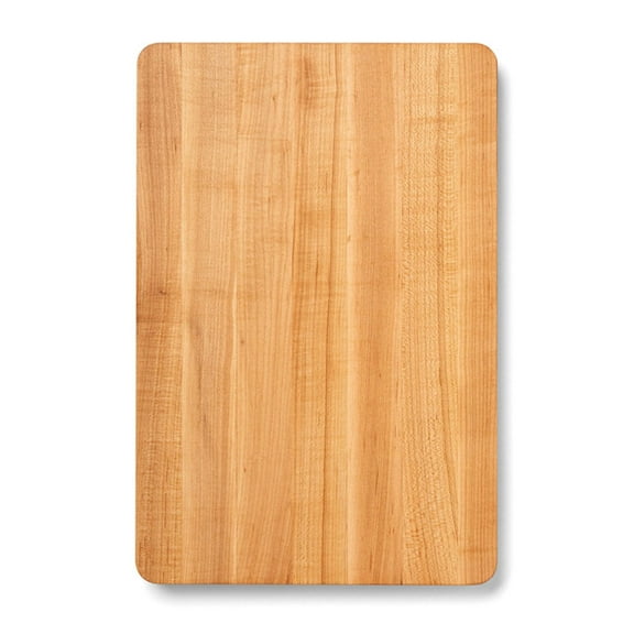 Reversible Maple Wood Cutting Board 16x10 Inches, Chop-N-Slice Series Butcher Block with Eased Corners, Edge-Grain Design for Meat Cheese Bread, Brown