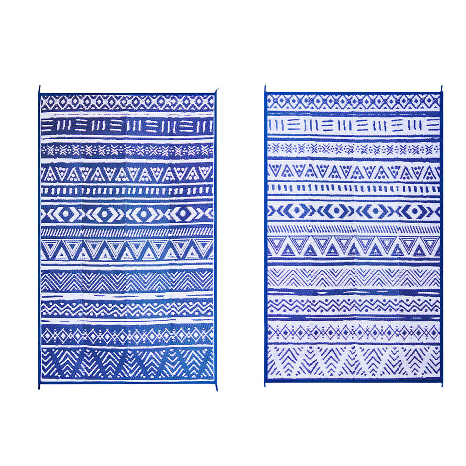 Reversible Mat Rv Patio Picnic Carpet Deck Camper Rug Outdoor Camping