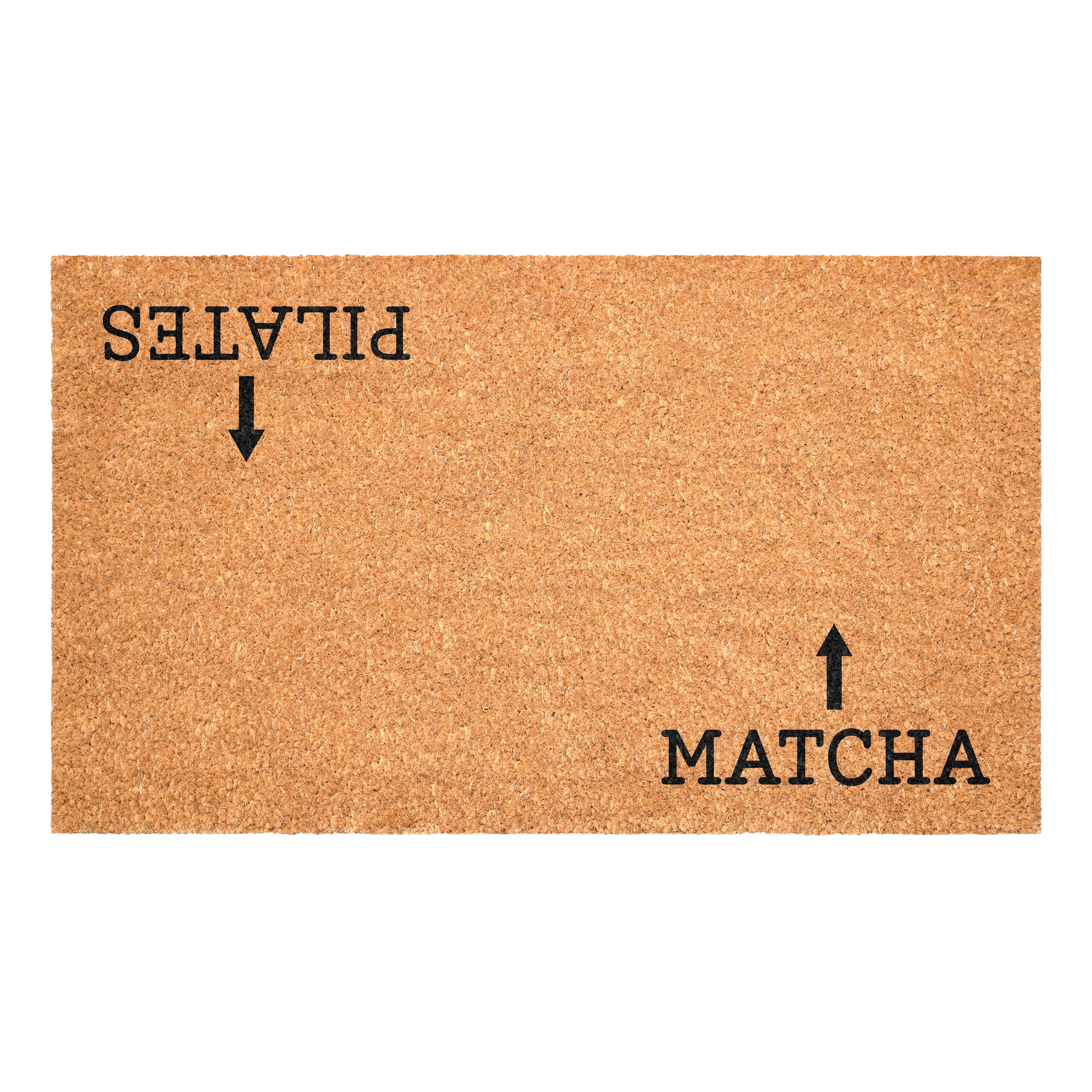 Reversible Matcha and Pilates Non Slip Vinyl Backing, Front Door Mat, 24"x36"