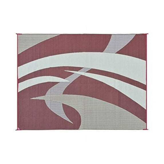 Reversible Mats 159125 Burgundy 9'x12' Swirl Pattern Mat