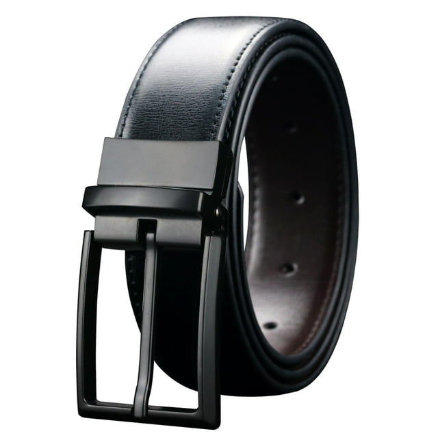 mens reversible belt black brown