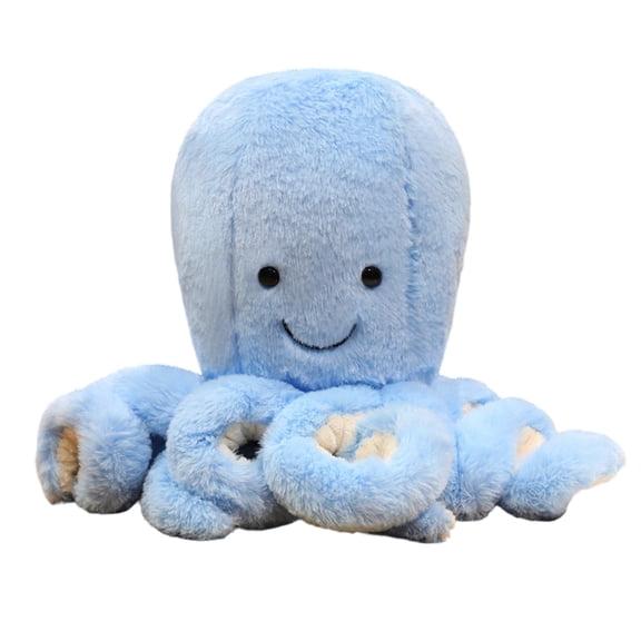 Reversible Octopus Plushie, Reversible Plushie, 8 In Soft Figure, Octopus Stuffed Animal, Blue Stuffed Animal, Cuddle Decor, Nursery Display, Light Blue, 1 Pc