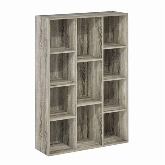 Reversible Open Shelf Bookcase, French Oak