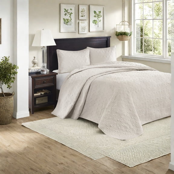 Reversible Oversized Bedding Set Prewashed Cotton Cottage Style for Comfortable Sleep