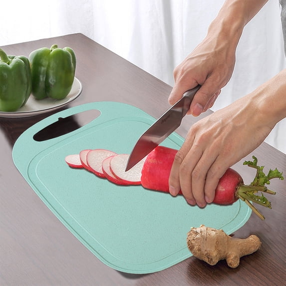 Reversible PP Cutting Board,Dishwasher Safe Chopping Board,Juice Groove Board,Non-Slip Handle,Nonporous Durable Board,Meat Vegetable Cutting Board,Space-Saving Grip Board,Kitchen Chopping Tool