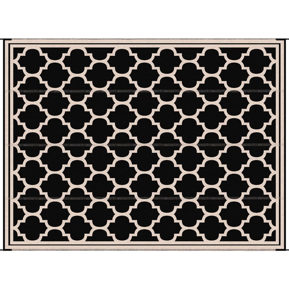 Reversible Pattern / For Deck & Backyard Decor / Water - Repellent Floor Mat