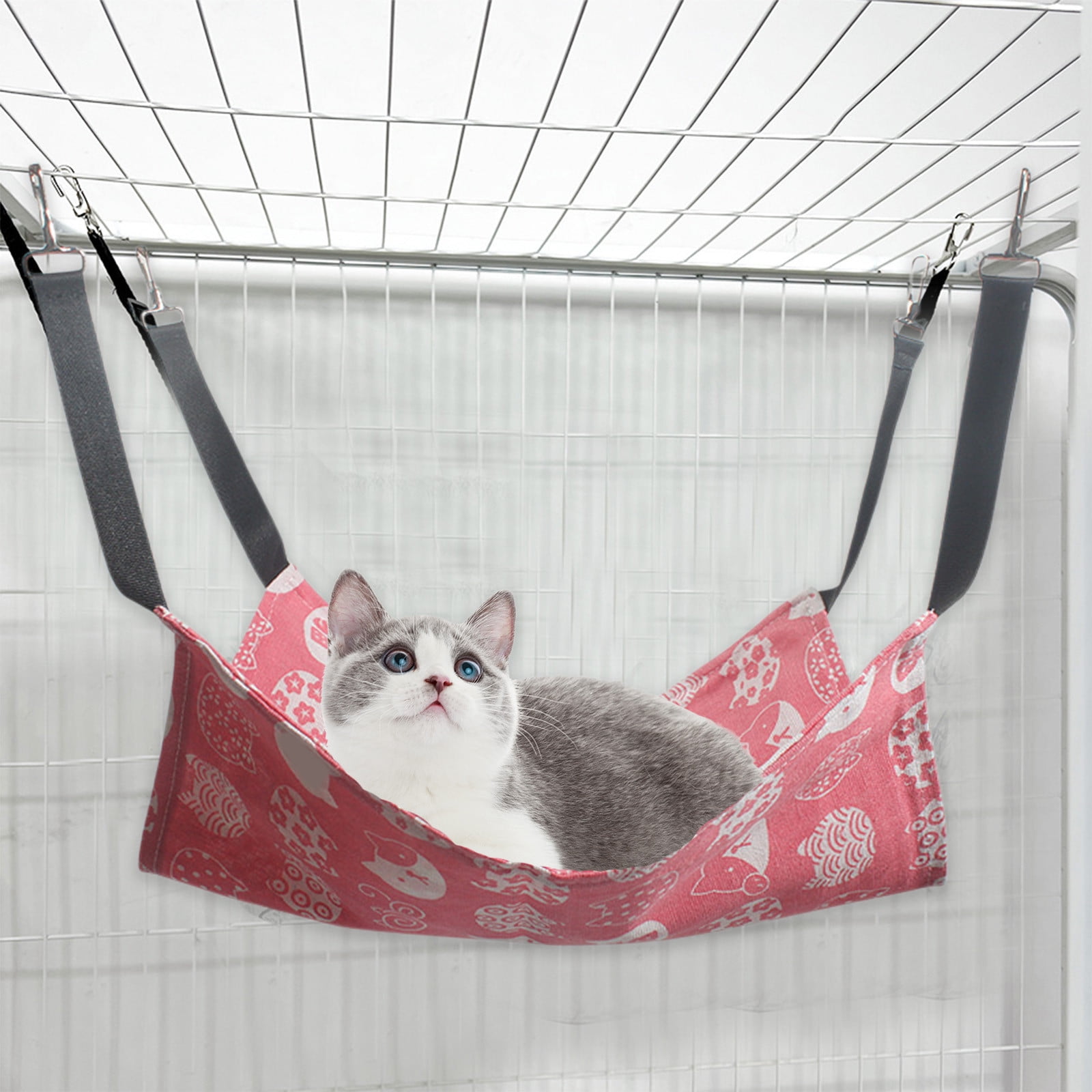 Image showcasing Reversible Pet Hanging Hammocks Soft Breathable Pet Cage Hammocks With ...