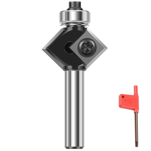 Reversible Plate Chamfer Cutter Steel Form Cutter Tool Double Edged Chamfer Milling Tool Good Chip Removal for Woodworking