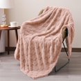 thumbnail image 1 of Reversible Polyester Throw Blanket Soft Breathable Washable Thermal Bed Throw for All Season Use, 1 of 7
