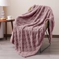 thumbnail image 1 of Reversible Polyester Throw Blanket Soft Breathable Washable Thermal Bed Throw for All Season Use, 1 of 7