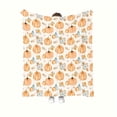 thumbnail image 1 of Reversible Pumpkin Autumn Blanket – Soft 100% Polyester All-Season Throw with Vibrant Fall Design, Machine Washable, Cozy for Couch, Sofa & Seasonal Home Decor, 1 of 6