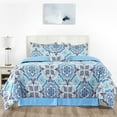 thumbnail image 1 of Reversible Queen Comforter Set, 5 Piece Microfiber Down Alternative Comforter Queen Size (Aztec Sky), 1 of 9