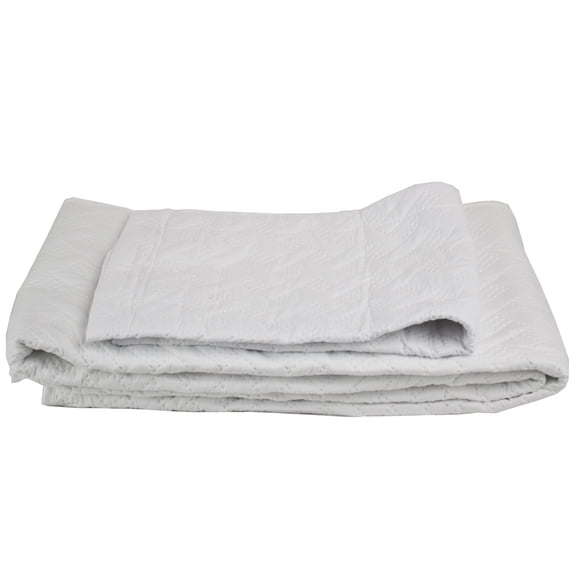 Reversible Quilt Bedspreads Coverlets Quilts Ultra Soft Lightweight Bedding Set, White, 2 Piece Twin