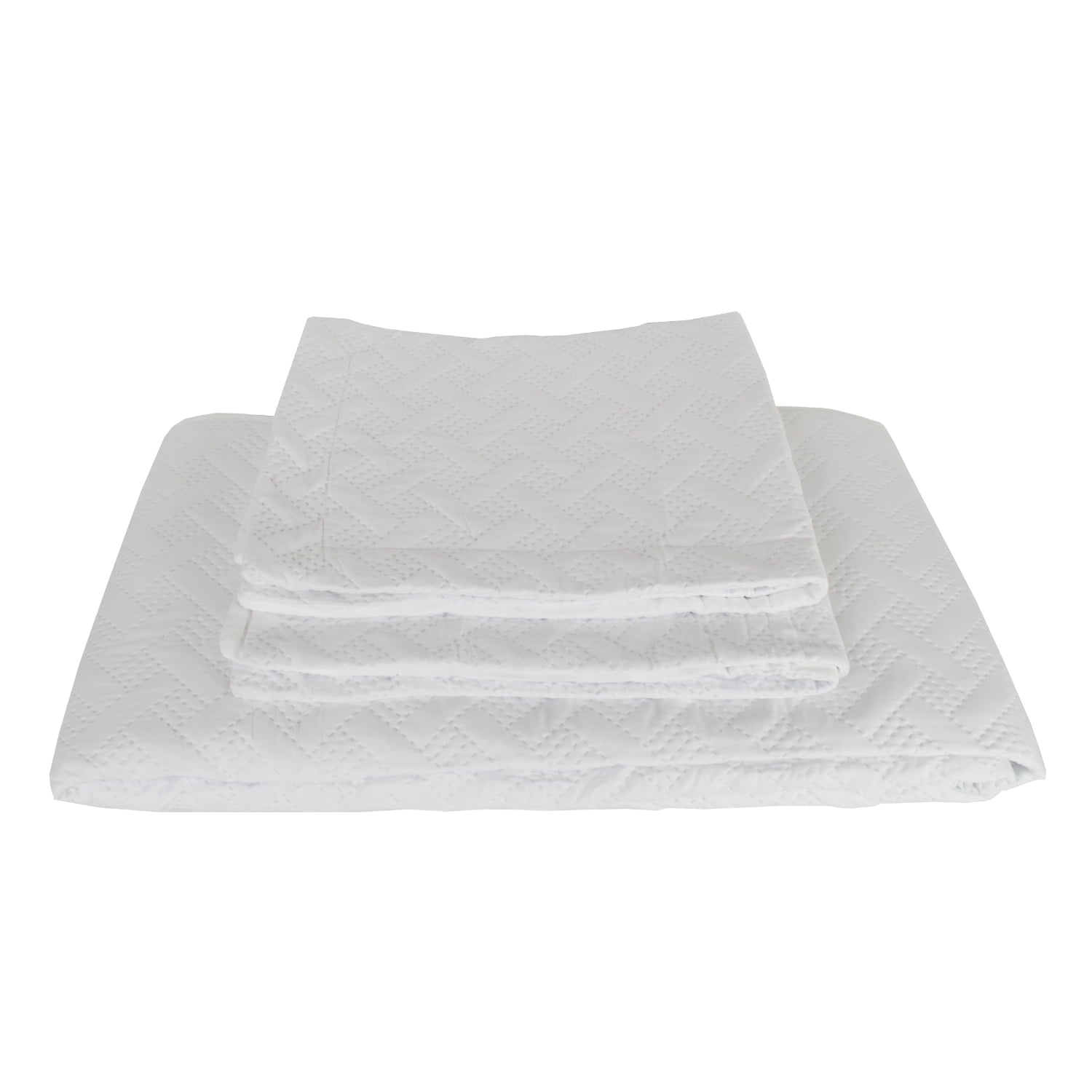 Reversible Quilt Bedspreads Coverlets Quilts Ultra Soft Lightweight Bedding Set, White, 3 Piece Queen